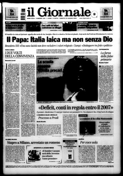 Il giornale : quotidiano del mattino